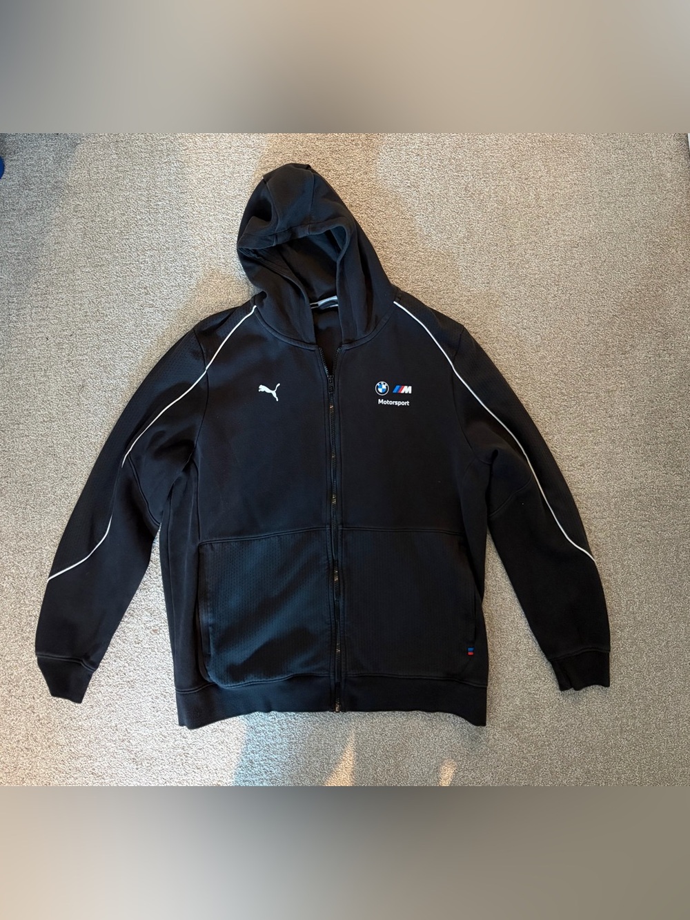 Puma X BMW Motorsport Black Hooded Zip Jacket